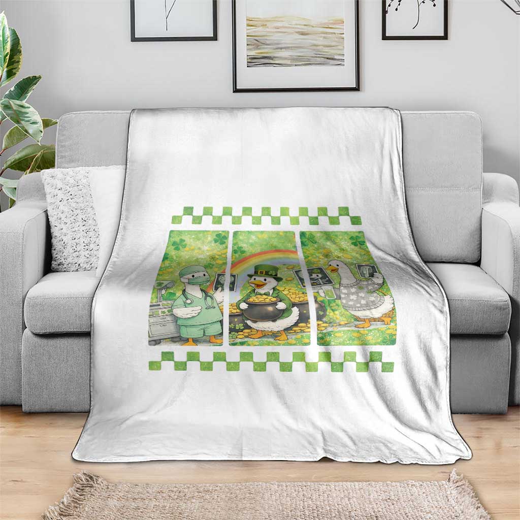 Funny Goose Radiologic Technologist Throw Blanket St Patricks Day Gift