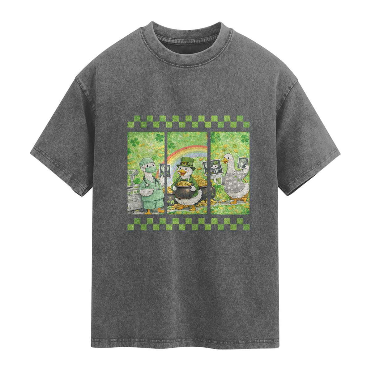 Funny Goose Radiologic Technologist Washed Cotton T-Shirt St Patricks Day Gift