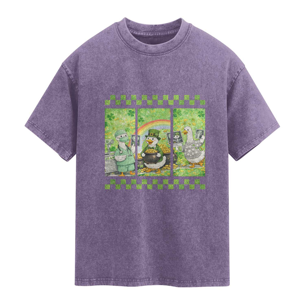 Funny Goose Radiologic Technologist Washed Cotton T-Shirt St Patricks Day Gift