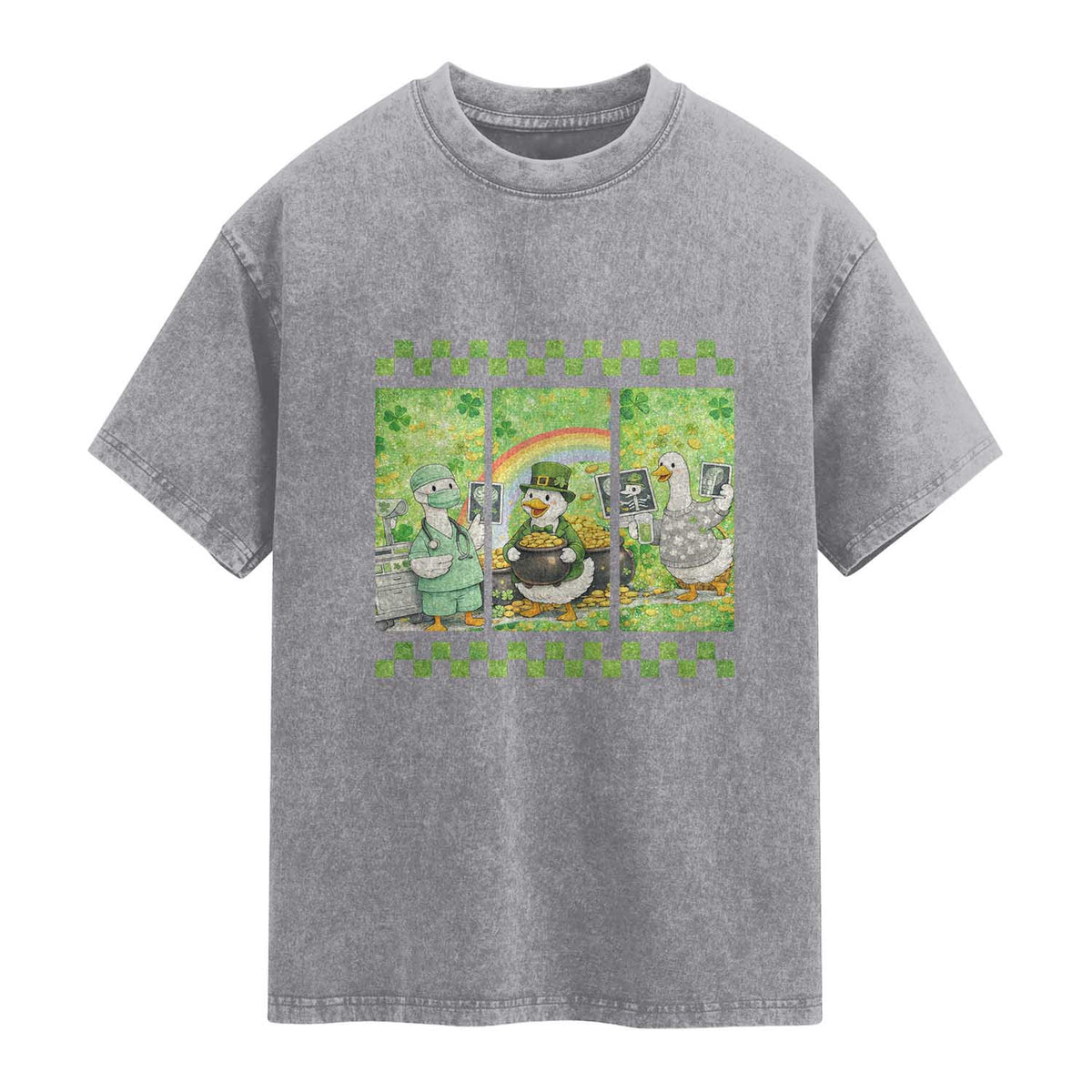 Funny Goose Radiologic Technologist Washed Cotton T-Shirt St Patricks Day Gift