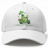 Funny Irish Frog Off To Commit Foolery Baseball Cap St Patricks Day Gift