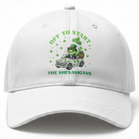 Off To Start The Shenanigans Baseball Cap St Patricks Day Frog
