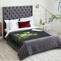 Funny Slainte Irish Frog Beer St Patricks Day Throw Blanket