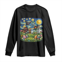 Funny Cryptid Starry Night Easter Long Sleeve Shirt Monster Lover Gift