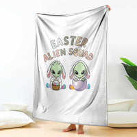 Funny Easter Alien Squad Bunny Ears Gift Throw Blanket