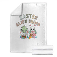 Easter Alien Squad Throw Blanket Funny UFO Lover Gift