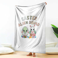 Easter Alien Squad Throw Blanket Funny UFO Lover Gift