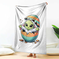 Funny Alien Bunny Ears Easter Throw Blanket Extraterrestrial Gift
