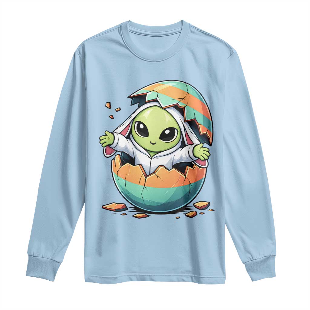 Funny Alien Bunny Ears Easter Long Sleeve Shirt Extraterrestrial Gift