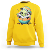 Funny Alien Bunny Ears Easter Sweatshirt Extraterrestrial Gift