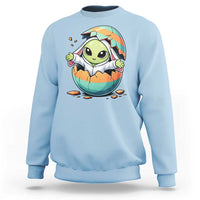 Funny Alien Bunny Ears Easter Sweatshirt Extraterrestrial Gift