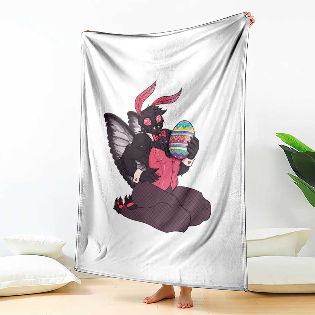 Sexy Easter Bunny Mothman Throw Blanket Cryptid Humor Gift