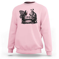 Funny Bigfoot And Mothman Egg Painting Sweatshirt Cryptid Easter Gift