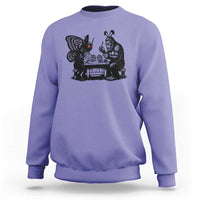 Funny Bigfoot And Mothman Egg Painting Sweatshirt Cryptid Easter Gift