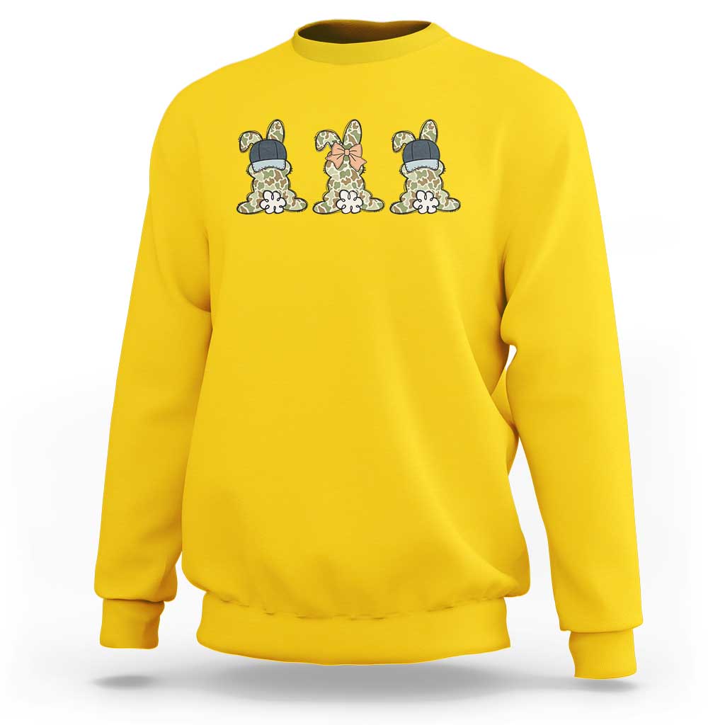 Camo Easter Bunny Sweatshirt Funny Hunter Easter Gift