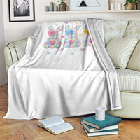 Faux Yarn Easter Bunny Effect Printed Throw Blanket Coquette Aesthetic Gift