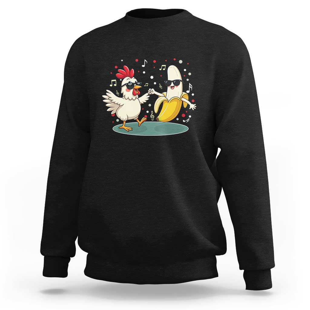 Funny Banana Chicken Dance Sweatshirt Chaos Dance Meme Graphic