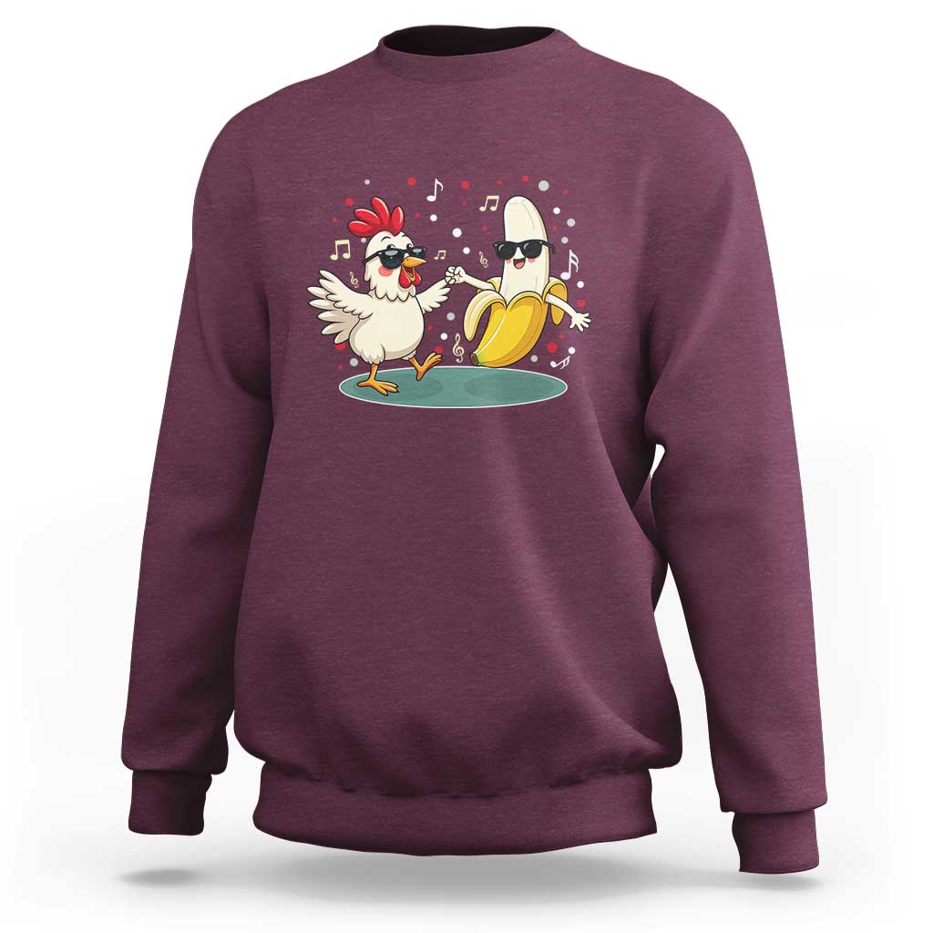 Funny Banana Chicken Dance Sweatshirt Chaos Dance Meme Graphic