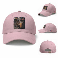 Funny Pitbull Drinking Coffee Baseball Cap Dog Meme Caffeine Graphic