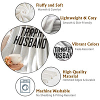 Funny Trophy Husband Throw Blanket Sarcastic Marriage Quote