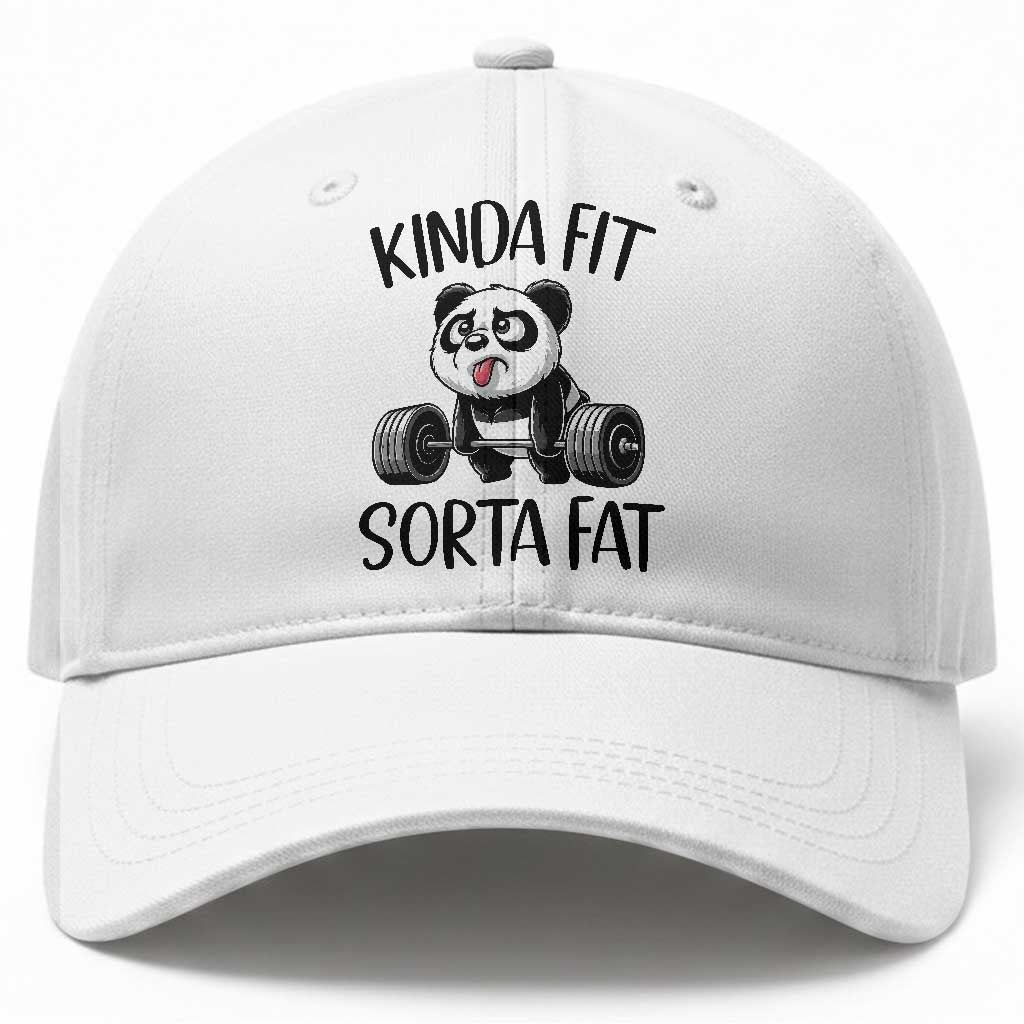 Funny Gym Panda Lover Baseball Cap Kinda Fit Sorta Fat