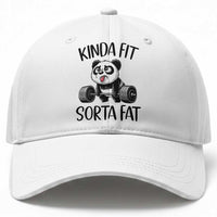 Funny Gym Panda Lover Baseball Cap Kinda Fit Sorta Fat