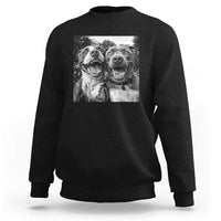 Pitbull Selfie Meme Sweatshirt Funny Dog Lover Graphic