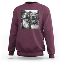 Pitbull Selfie Meme Sweatshirt Funny Dog Lover Graphic