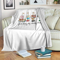 Funny Goose Just Doing My Daddy Things Throw Blanket Fathers Day Gift