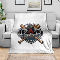 Baseball Dad Est 2026 Throw Blanket New Dad Father's Day Gift