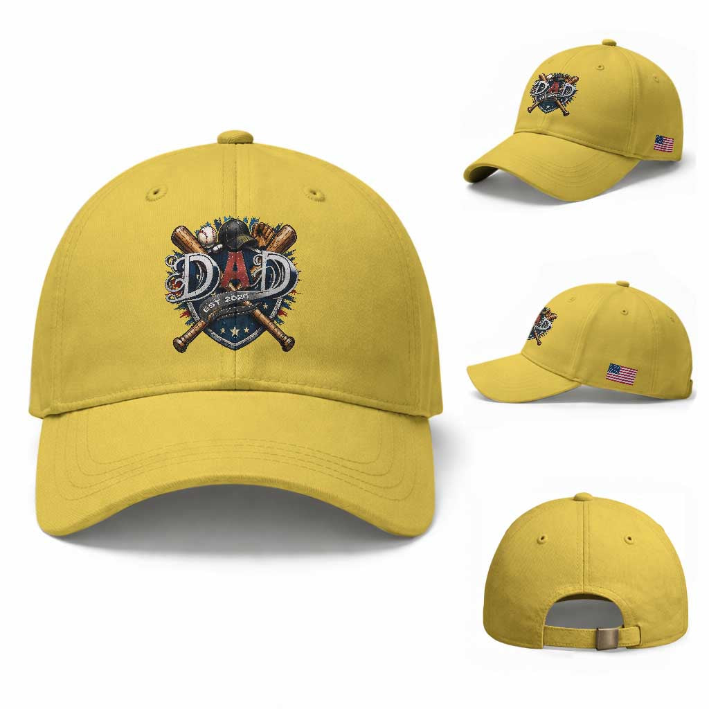 Baseball Dad Est 2026 Baseball Cap New Dad Father's Day Gift