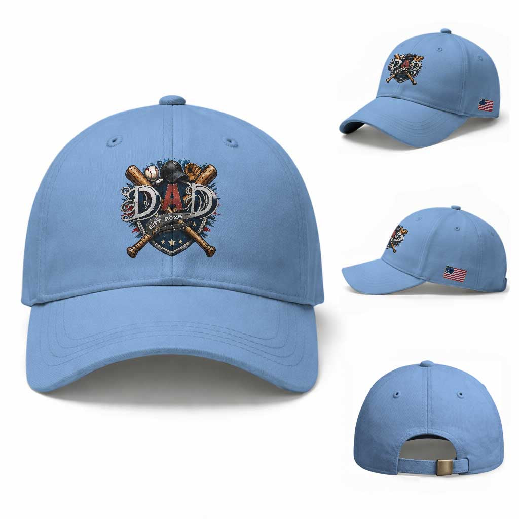 Baseball Dad Est 2026 Baseball Cap New Dad Father's Day Gift