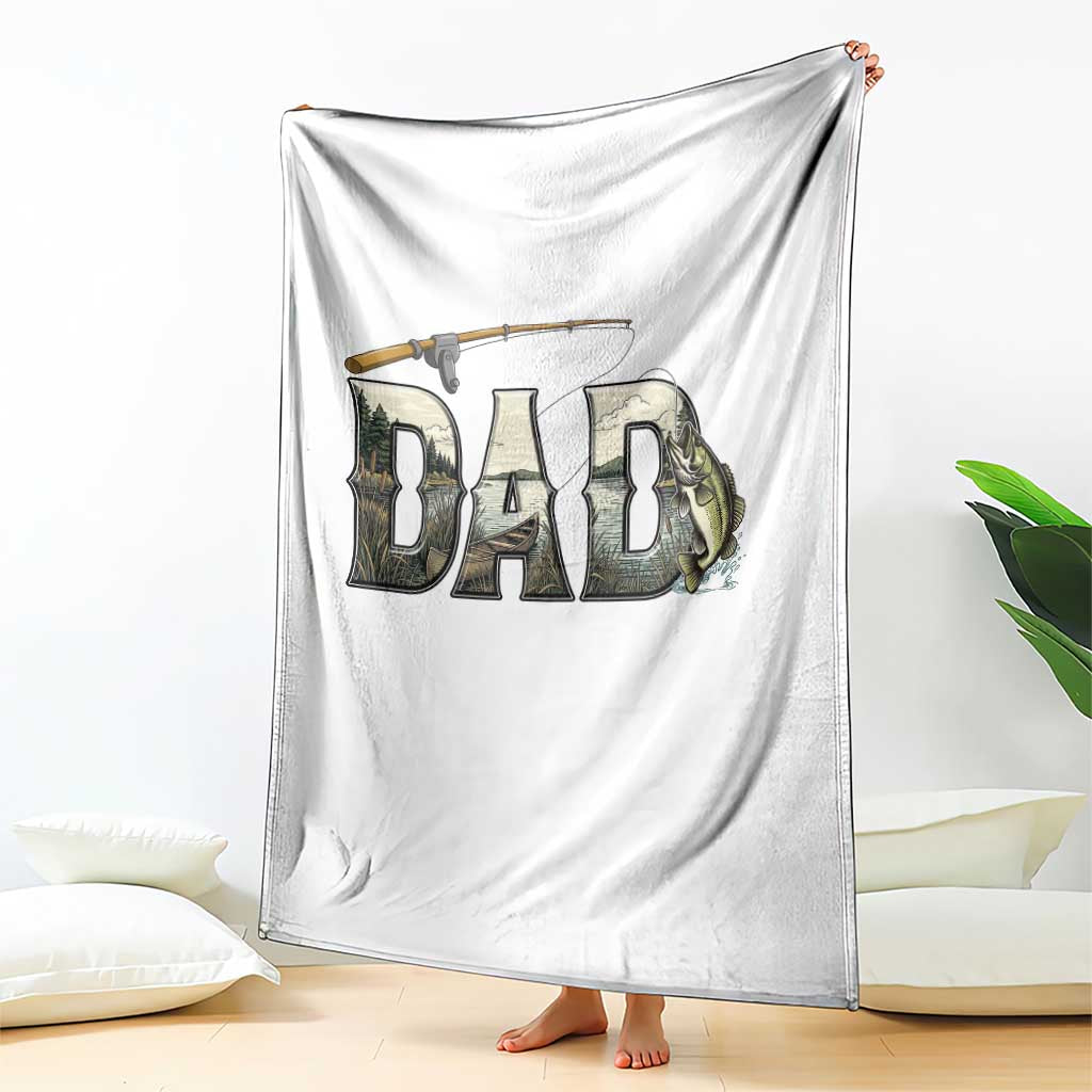 Fishing Dad Throw Blanket Funny Angler Fathers Day Gift