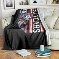 Vintage USA 250th Anniversary Crawfish Patriotic Gift Throw Blanket