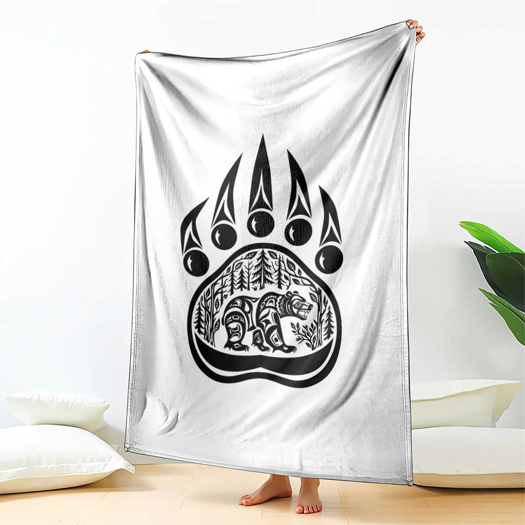 Native Inspired Alaska Grizzly Bear Throw Blanket Pacific Northwest Pride