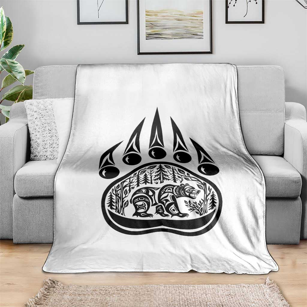 Native Inspired Alaska Grizzly Bear Throw Blanket Pacific Northwest Pride