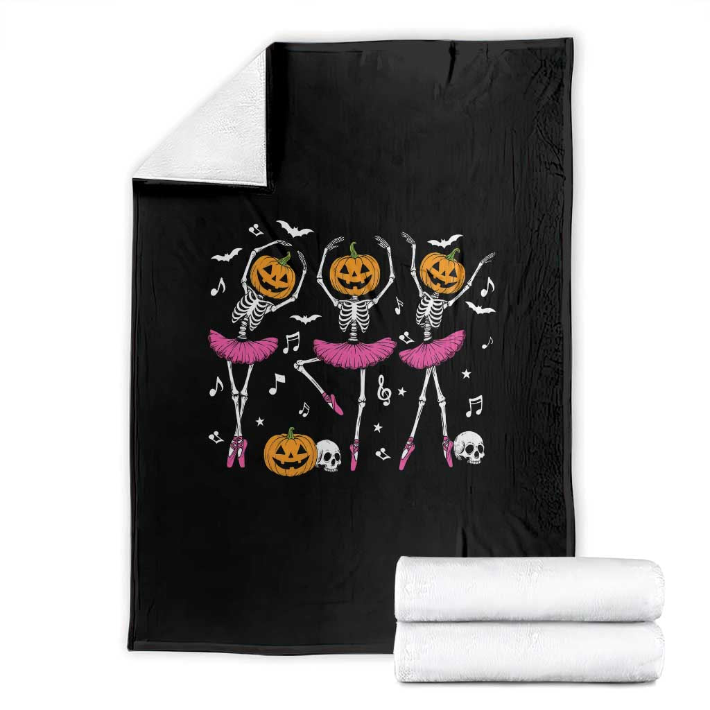 Ballet Skeleton Dance Throw Blanket Funny Halloween Gift - Wonder Print Shop