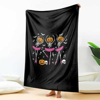 Ballet Skeleton Dance Throw Blanket Funny Halloween Gift - Wonder Print Shop