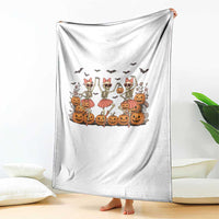 Funny Halloween Skeleton Dance Throw Blanket Gift For Ballet Lover - Wonder Print Shop