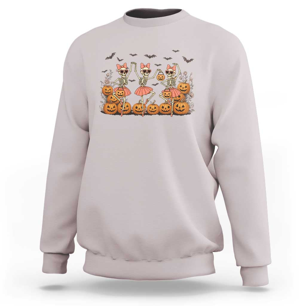 Funny Halloween Skeleton Dance Sweatshirt Gift For Ballet Lover - Wonder Print Shop