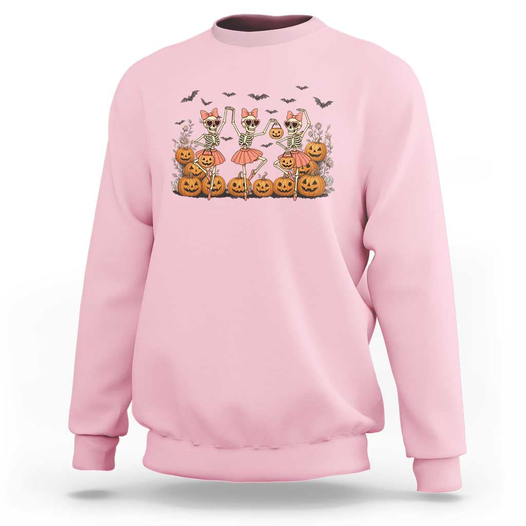 Funny Halloween Skeleton Dance Sweatshirt Gift For Ballet Lover - Wonder Print Shop