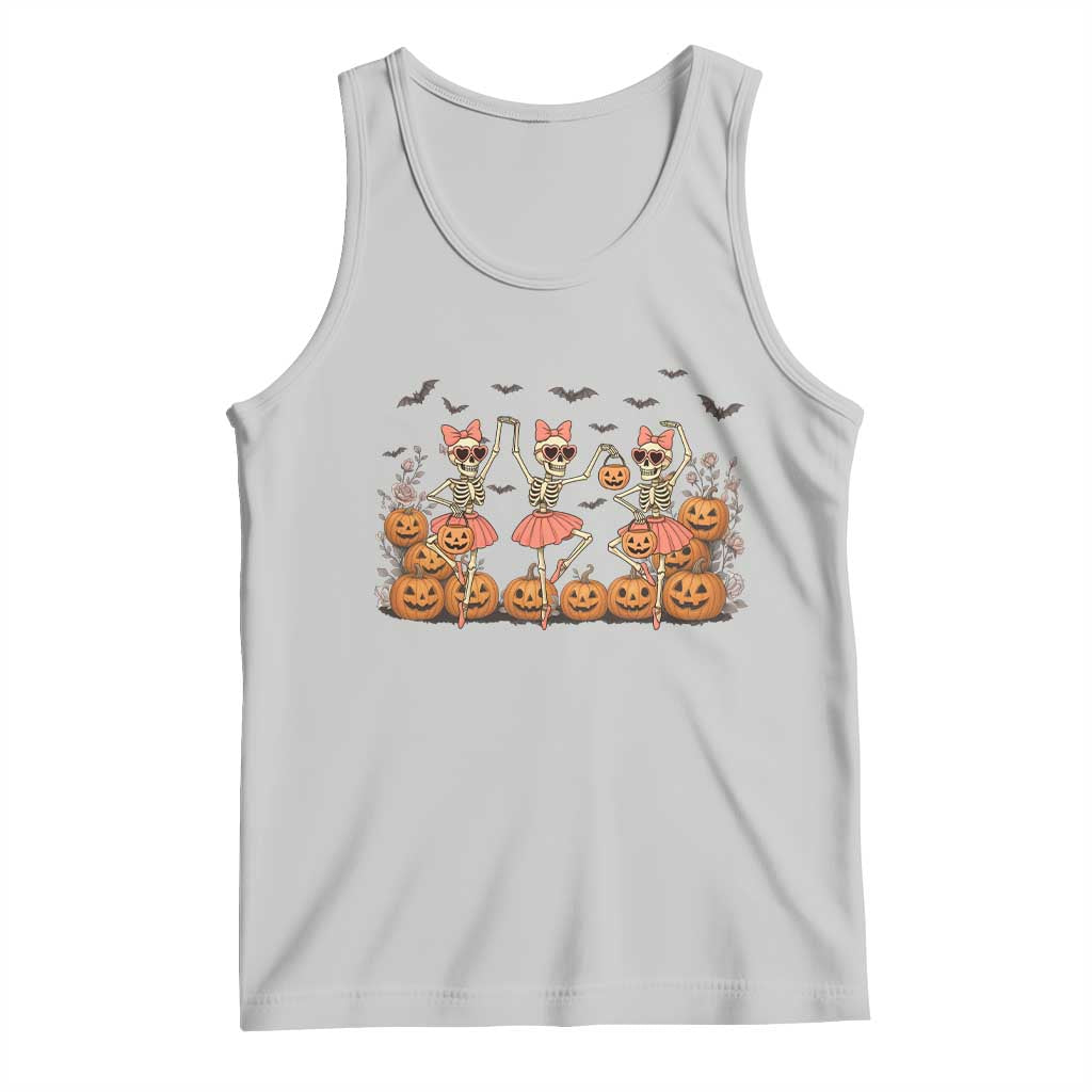 Funny Halloween Skeleton Dance Tank Top Gift For Ballet Lover - Wonder Print Shop