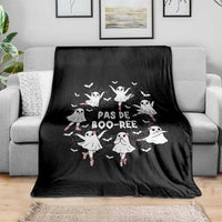 Halloween Ballet Ghost Throw Blanket Pas De Boo Ree Gift - Wonder Print Shop