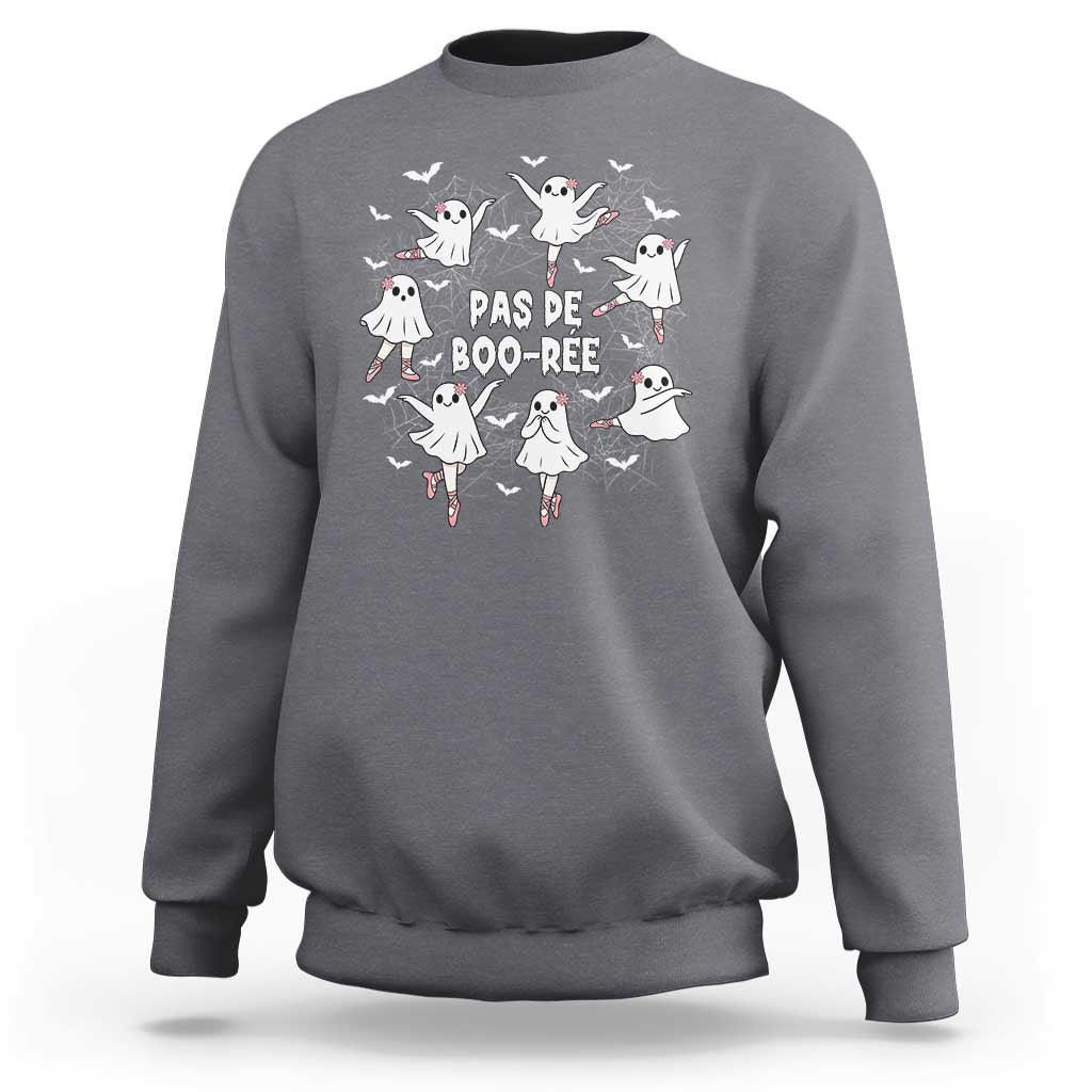 Halloween Ballet Ghost Sweatshirt Pas De Boo Ree Gift - Wonder Print Shop