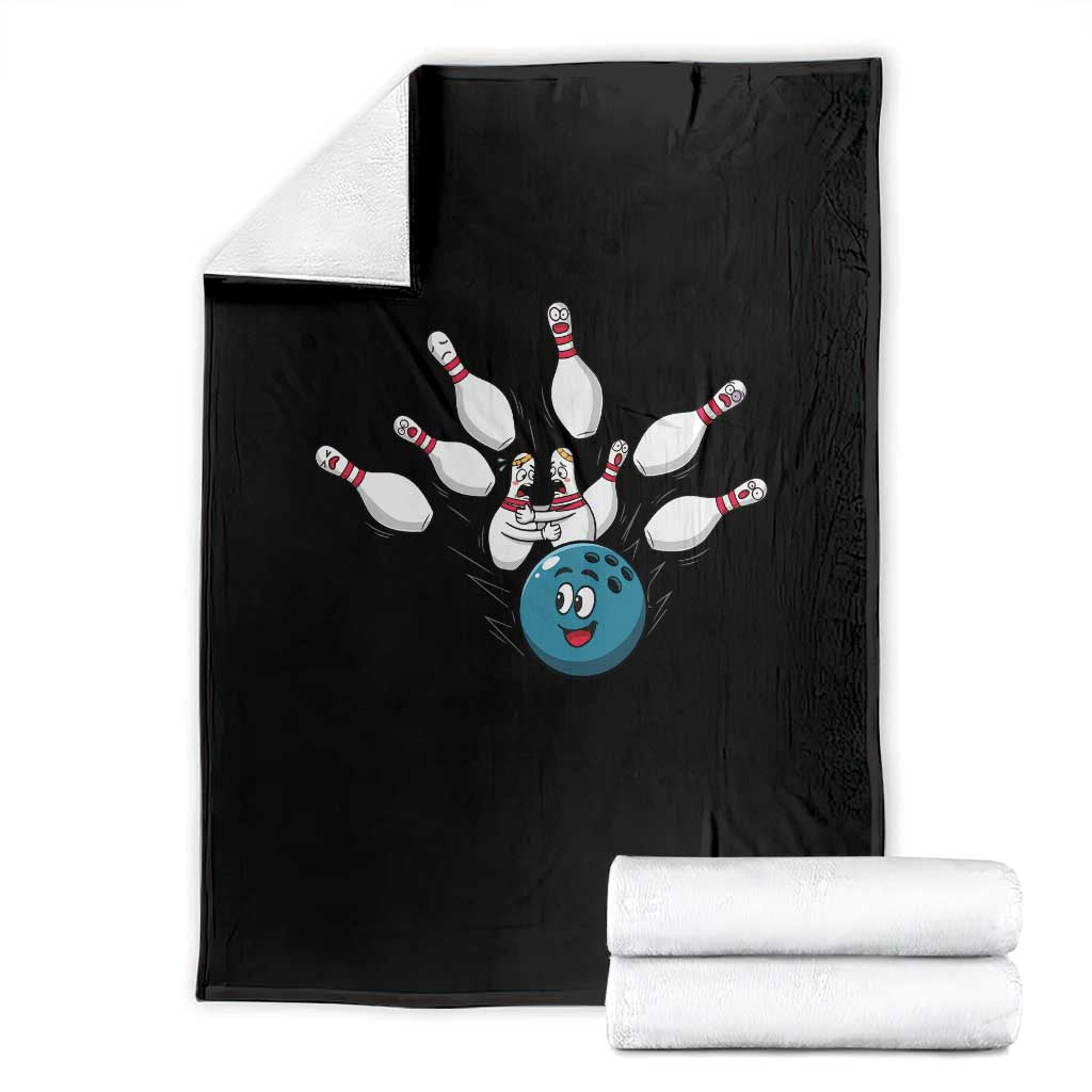Funny Sport Bowler Gift Throw Blanket Bowling Ball Chasing Pins - Wonder Print Shop