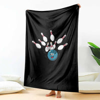 Funny Sport Bowler Gift Throw Blanket Bowling Ball Chasing Pins - Wonder Print Shop