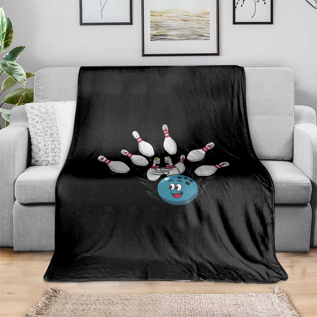 Funny Sport Bowler Gift Throw Blanket Bowling Ball Chasing Pins - Wonder Print Shop