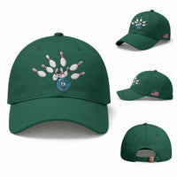 Funny Sport Bowler Gift Baseball Cap Bowling Ball Chasing Pins