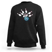 Funny Sport Bowler Gift Sweatshirt Bowling Ball Chasing Pins - Wonder Print Shop
