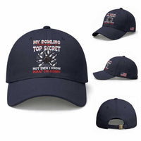 My Bowling Technique Is Top Secret Baseball Cap Funny Bowler Gift